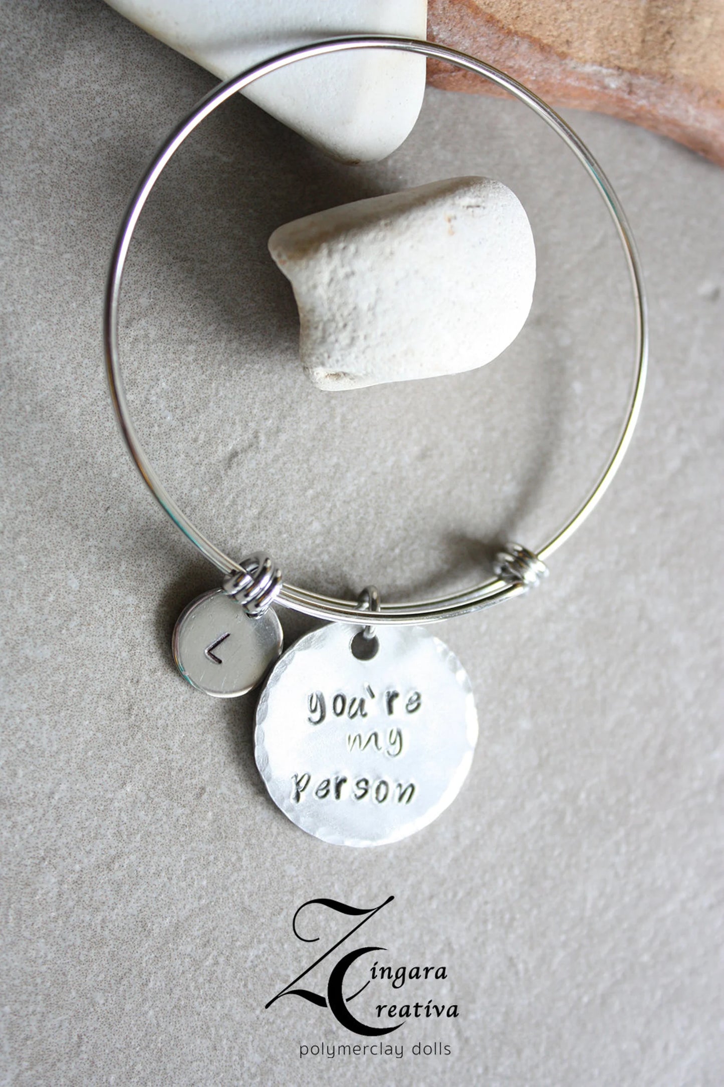 Bangle personalizzato con lettera