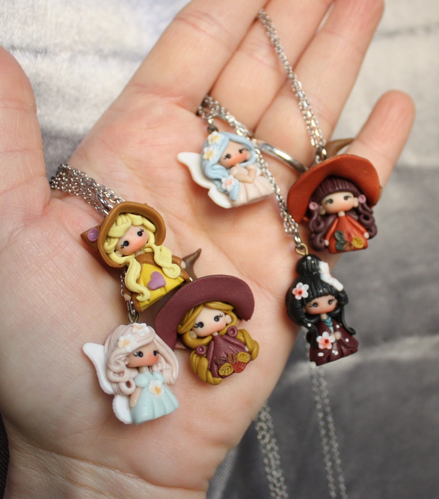 Stainless Steel Necklace with Mini Fairy