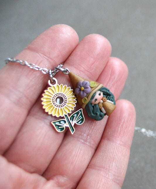 Collana in acciaio inox con piccola gnoma