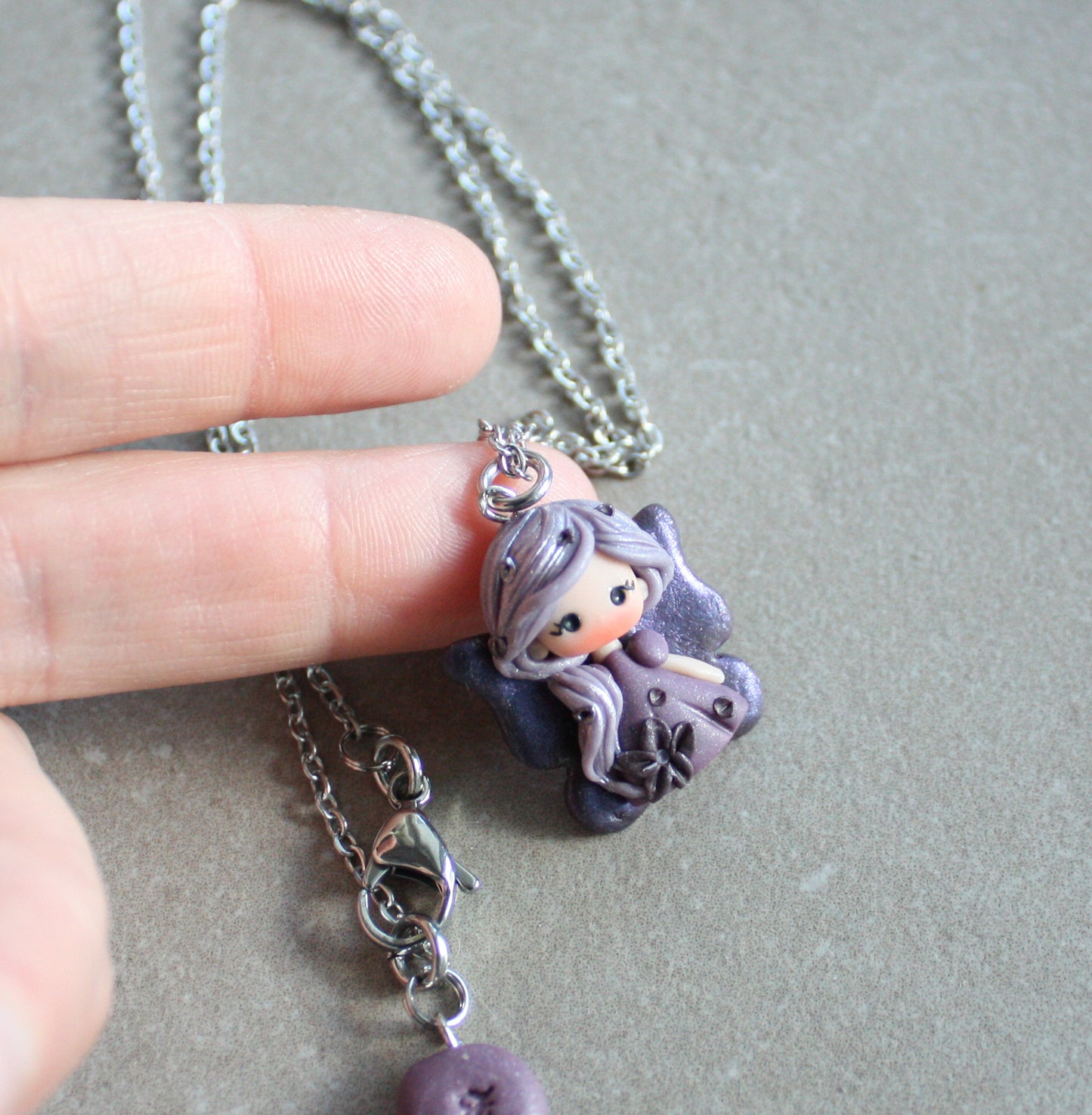 rainbow fairy necklace - violet