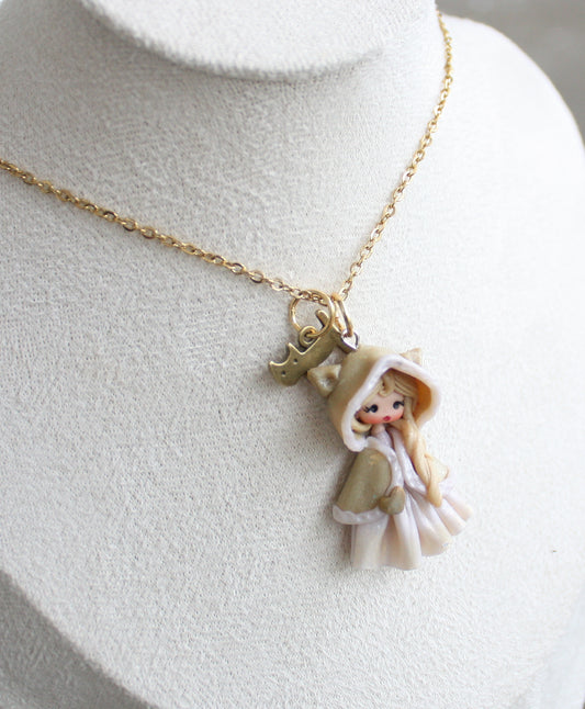 Collana in acciaio inox con cat doll