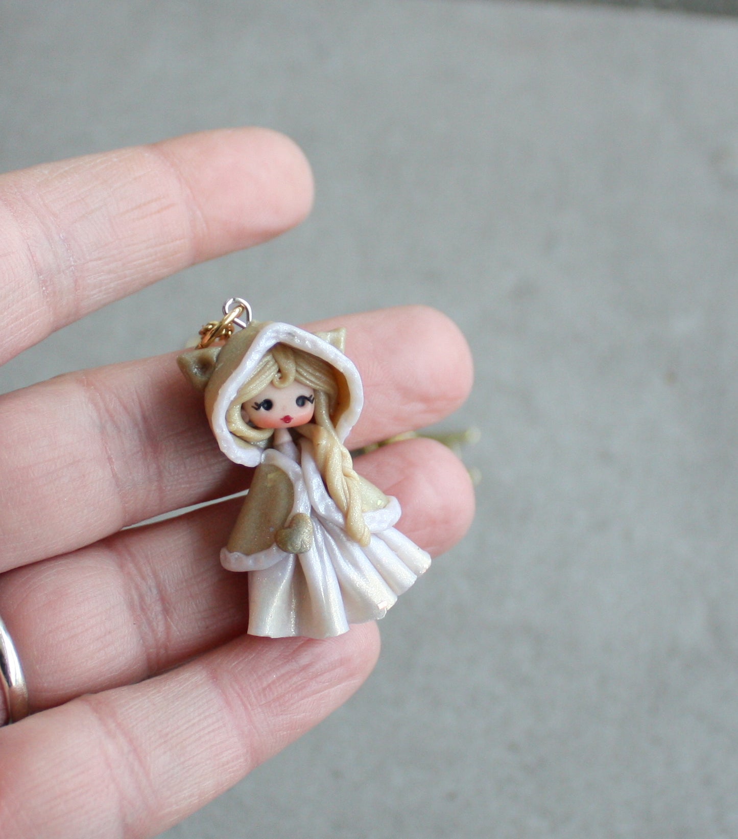 Collana in acciaio inox con cat doll