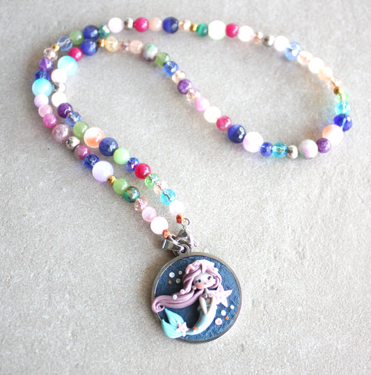 collana Sirena - pietre colorate