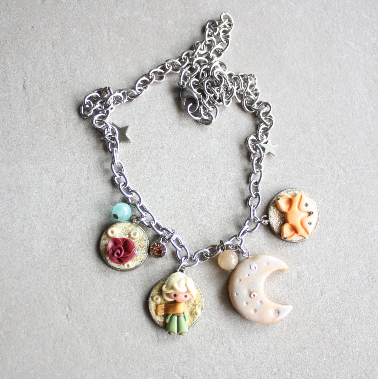 "The Little Prince" Multi-Charm Necklace