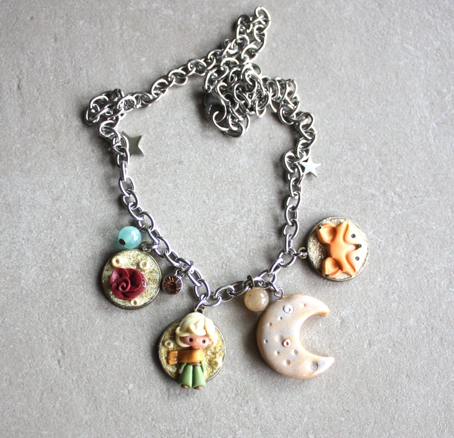 "The Little Prince" Multi-Charm Necklace