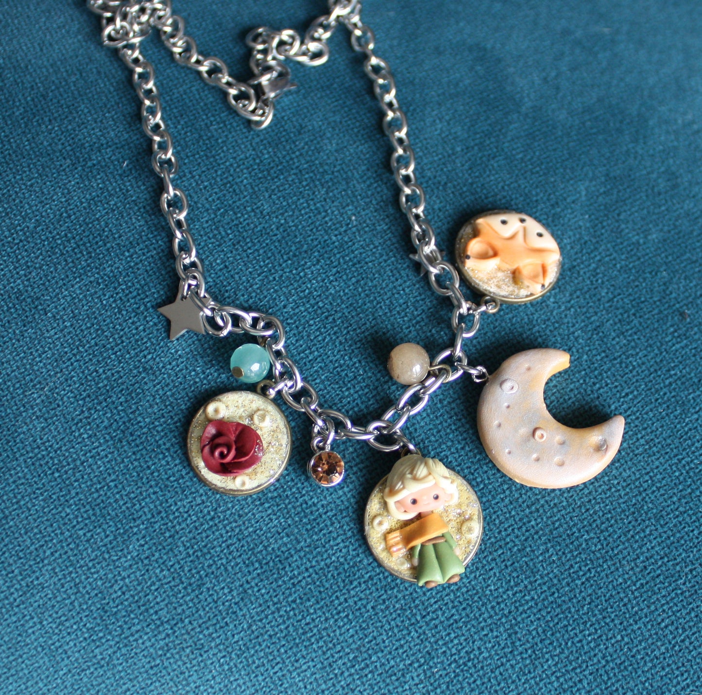 "The Little Prince" Multi-Charm Necklace