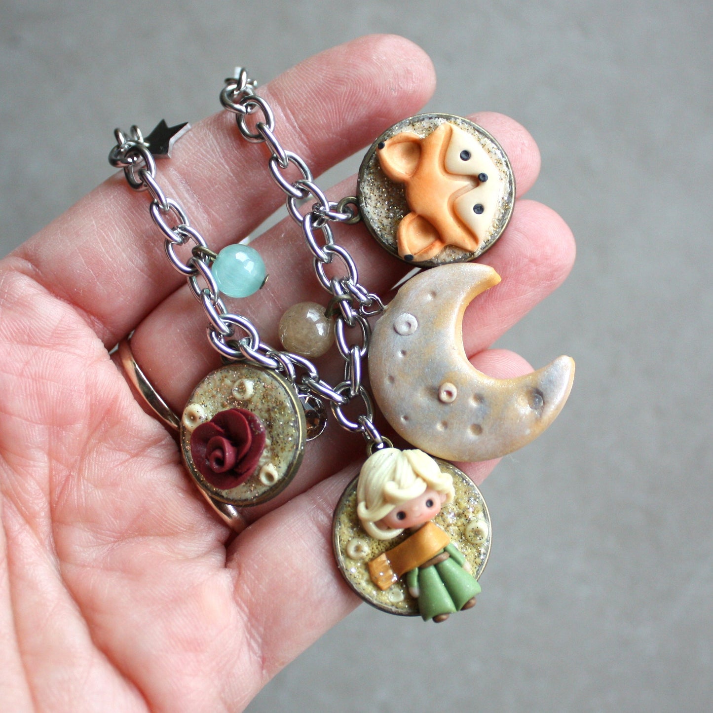 "The Little Prince" Multi-Charm Necklace