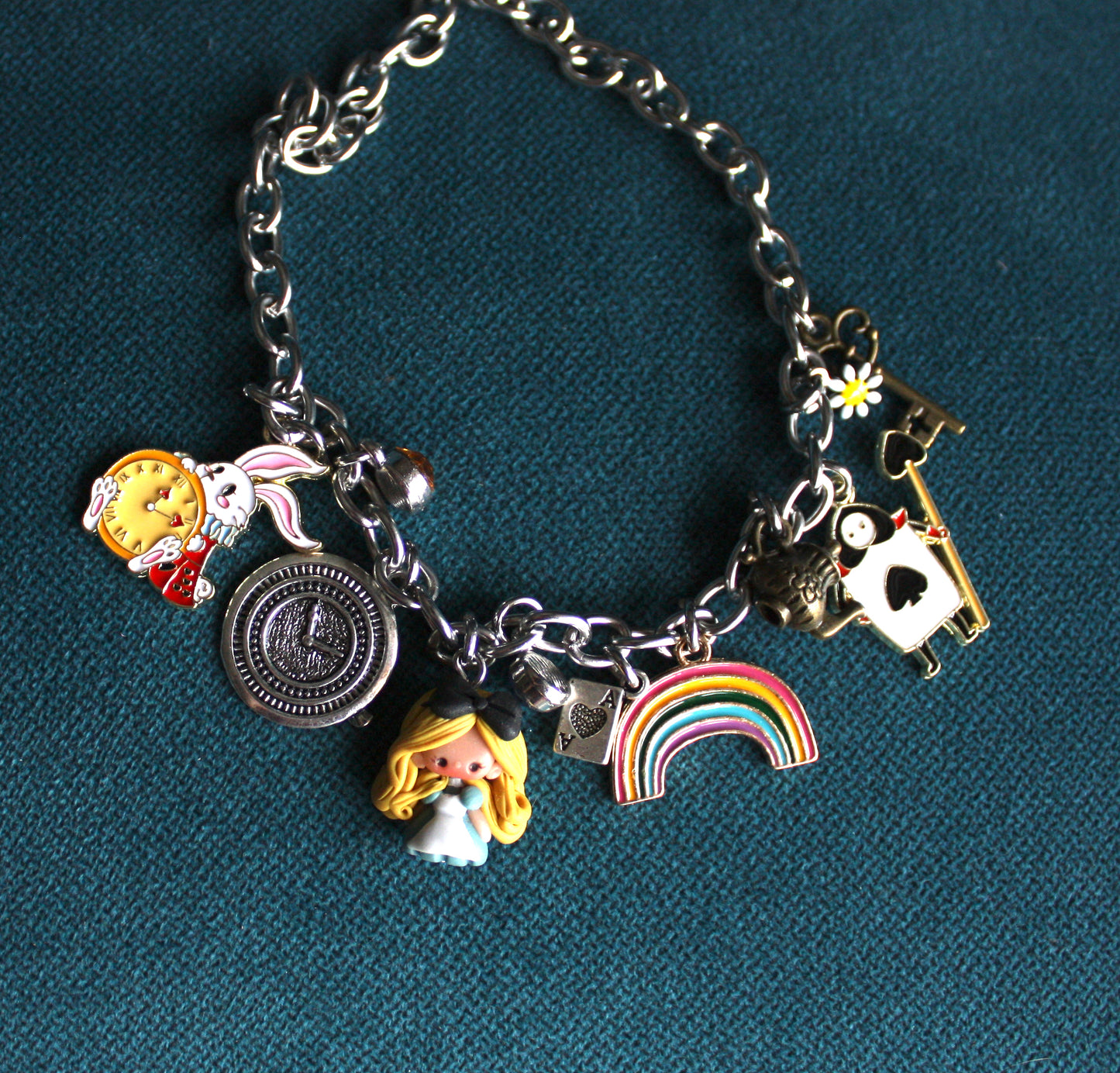 "Alice in Wonderland" Multi-Charm Necklace