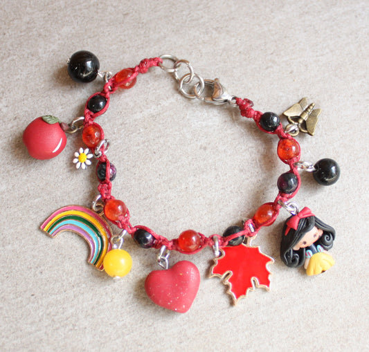 Bracciale macramè Biancaneve