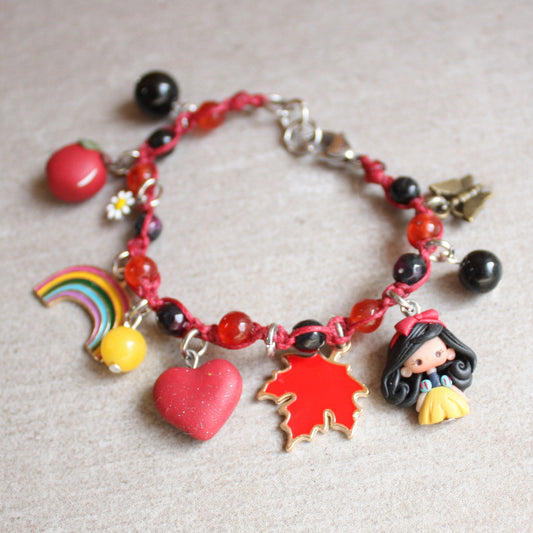 Bracciale macramè Biancaneve