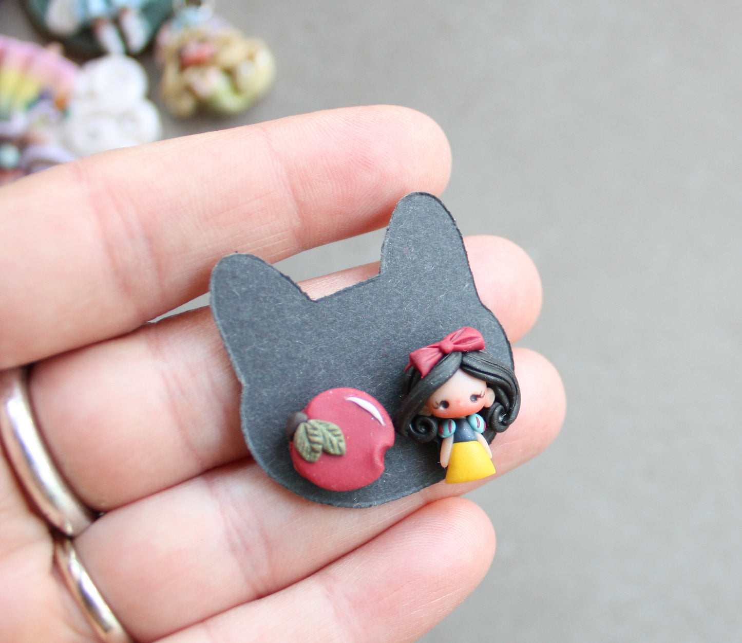 snowwhite stud earrings- in stock!