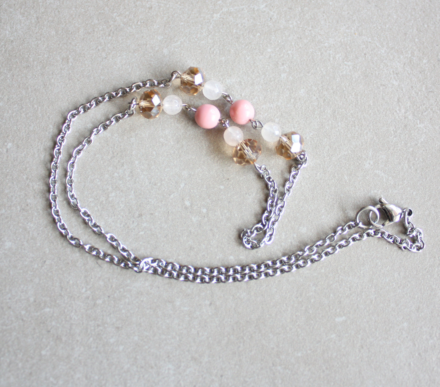 base per collana con perline- acciaio inox