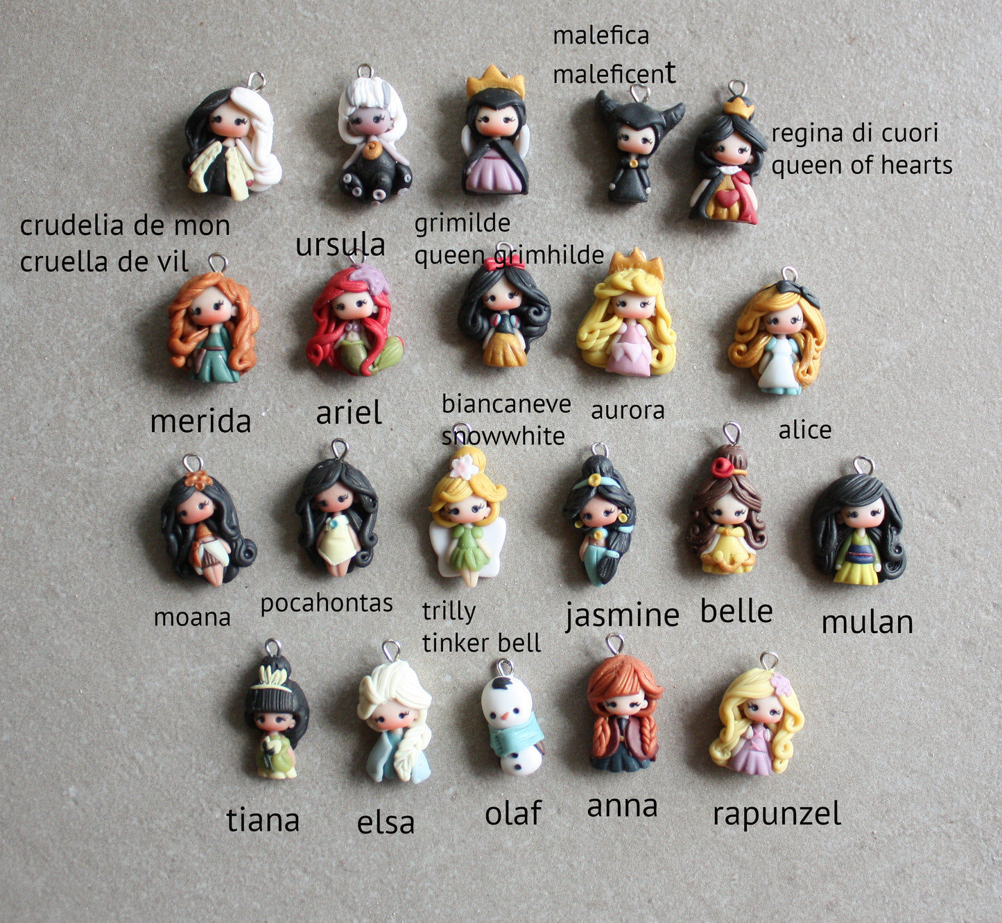 Collana personalizzata con principessa Disney – Acciaio inox dorato