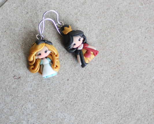 orecchini Alice e Regina di Cuori