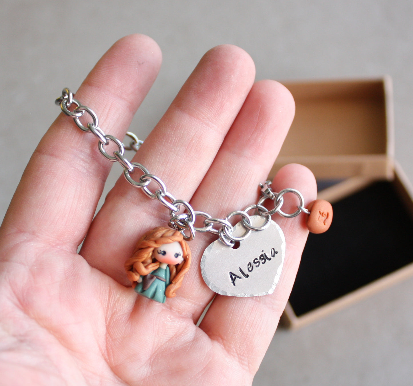 Bracciale personalizzato con principessa – Acciaio inox