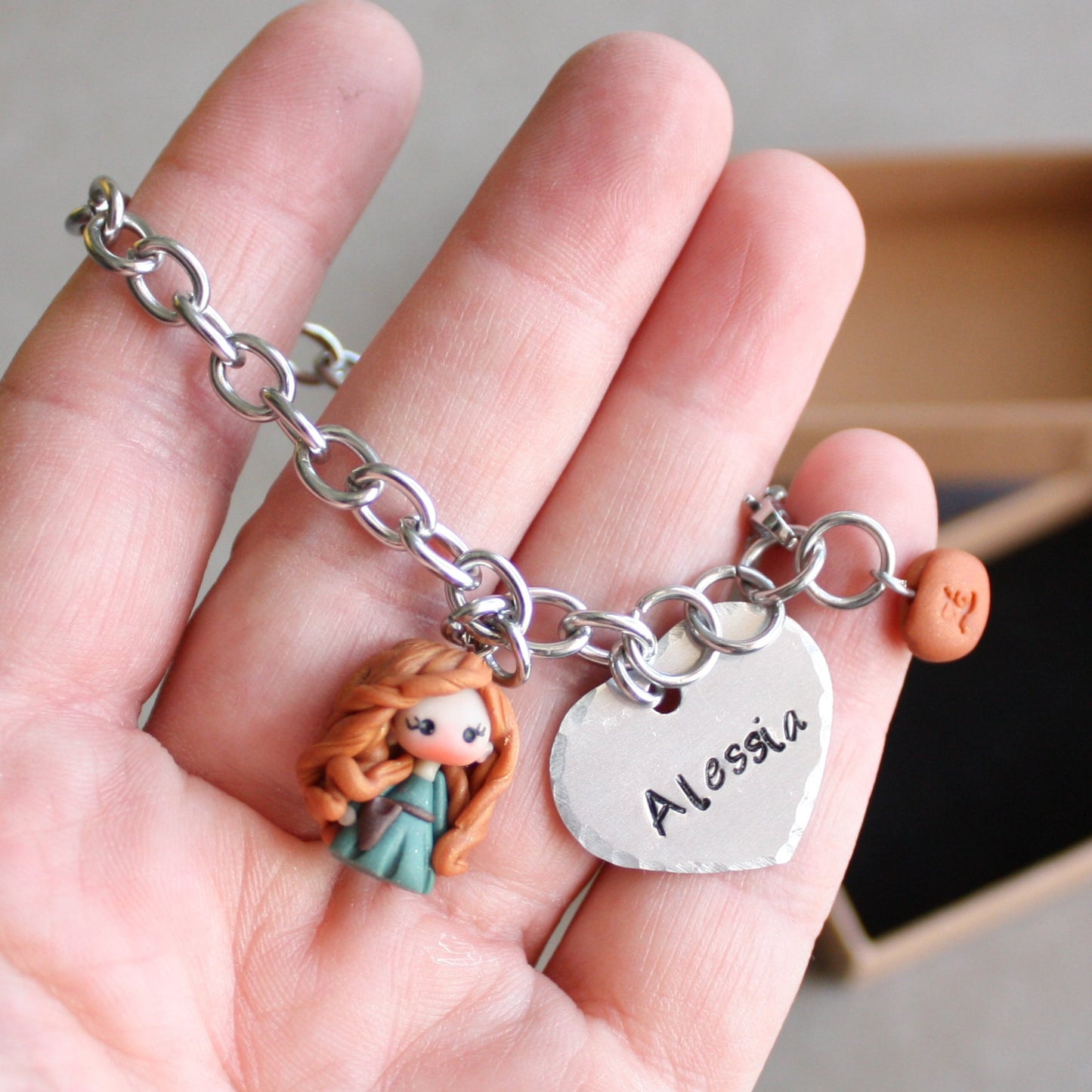 Bracciale personalizzato con principessa – Acciaio inox
