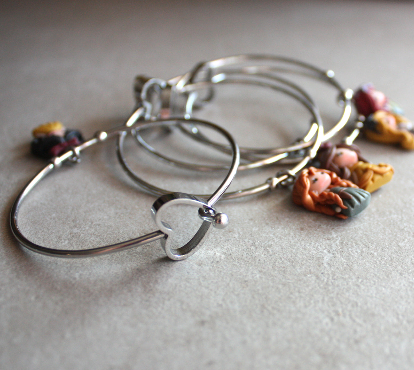 bangle cuore Principessa - su ordinazione