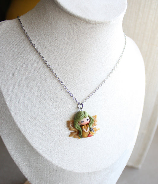 Collana fatina – Acciaio inox e ciondolo in fimo