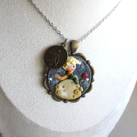 Collana Il Piccolo Principe – Cammeo in fimo