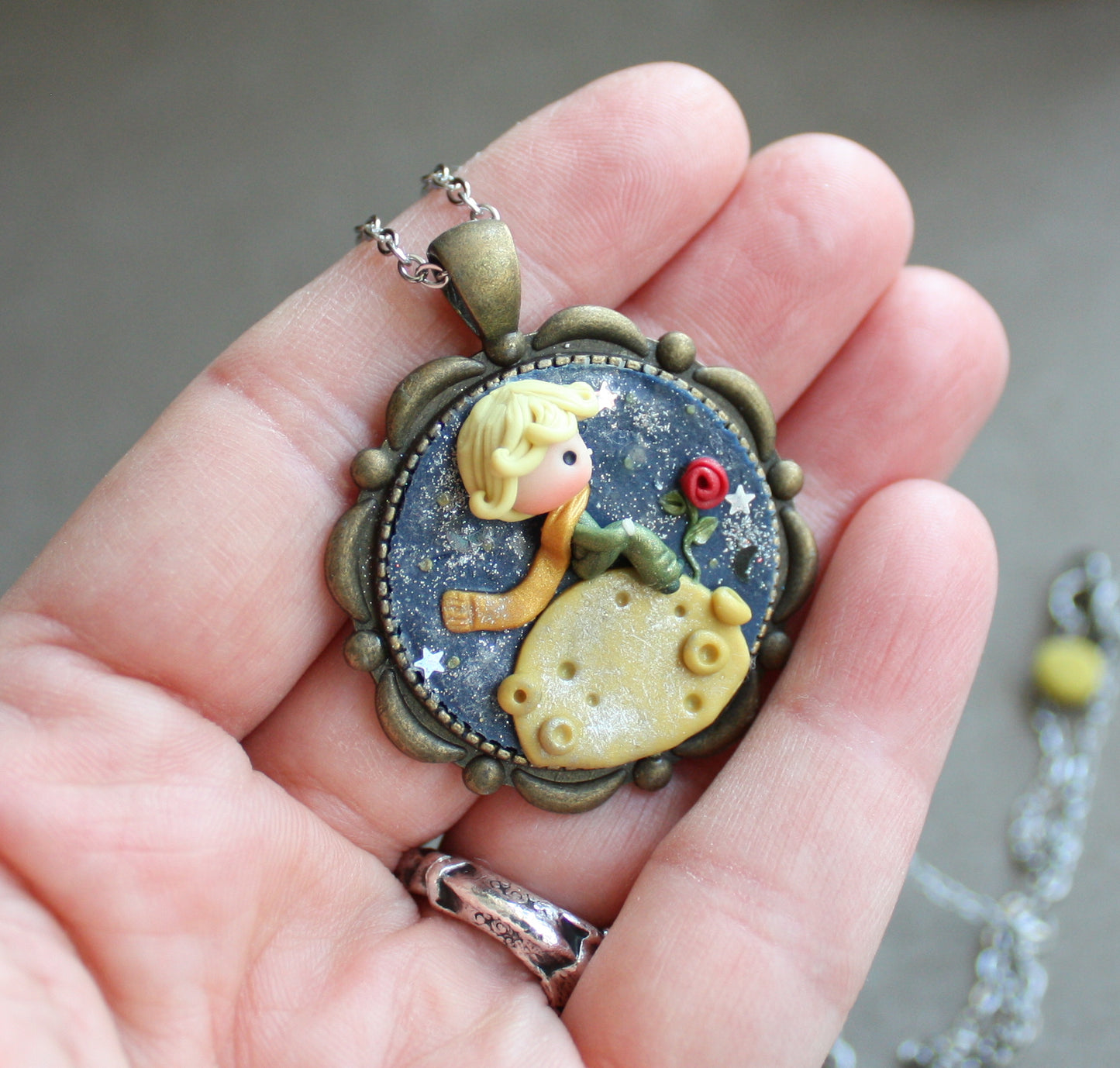 Collana Il Piccolo Principe – Cammeo in fimo