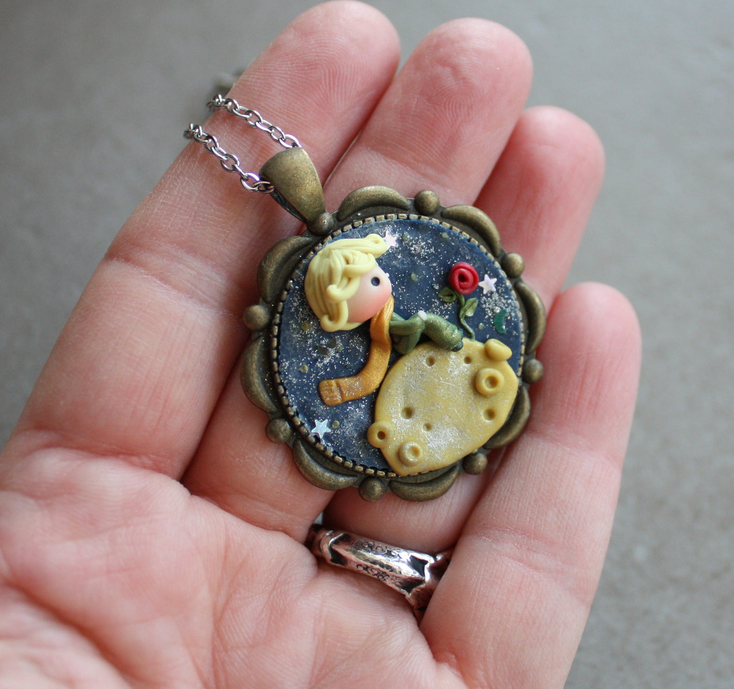 Collana Il Piccolo Principe – Cammeo in fimo