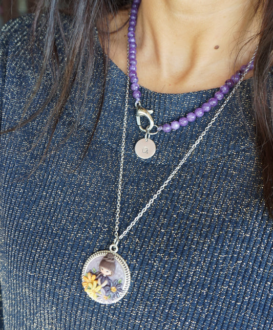 Set collane fatina – Pietre dure e cammeo in fimo