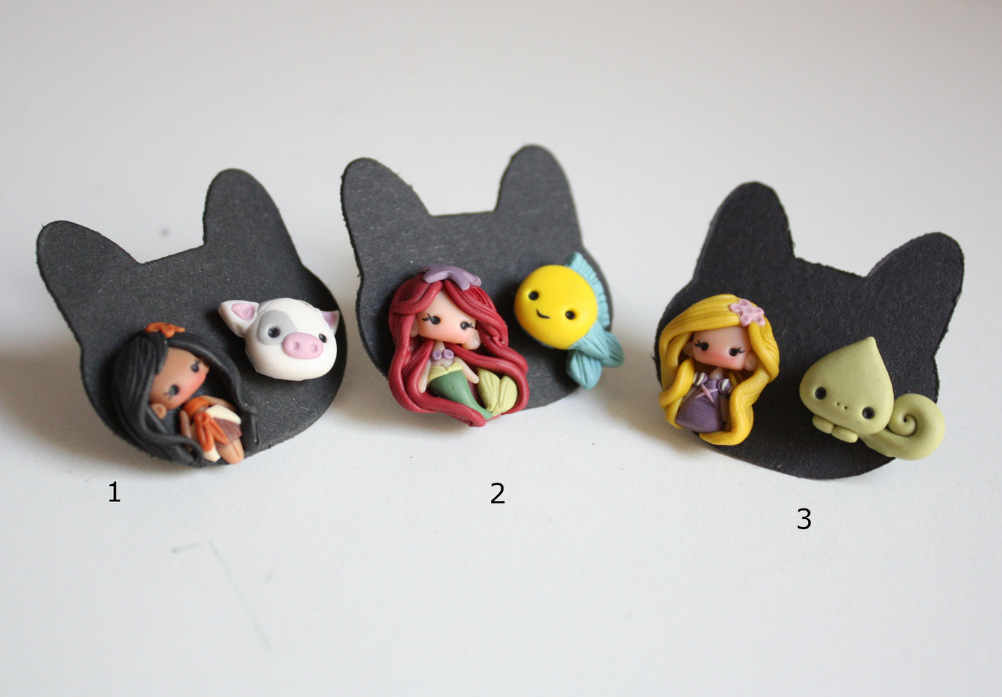 princess stud earrings
