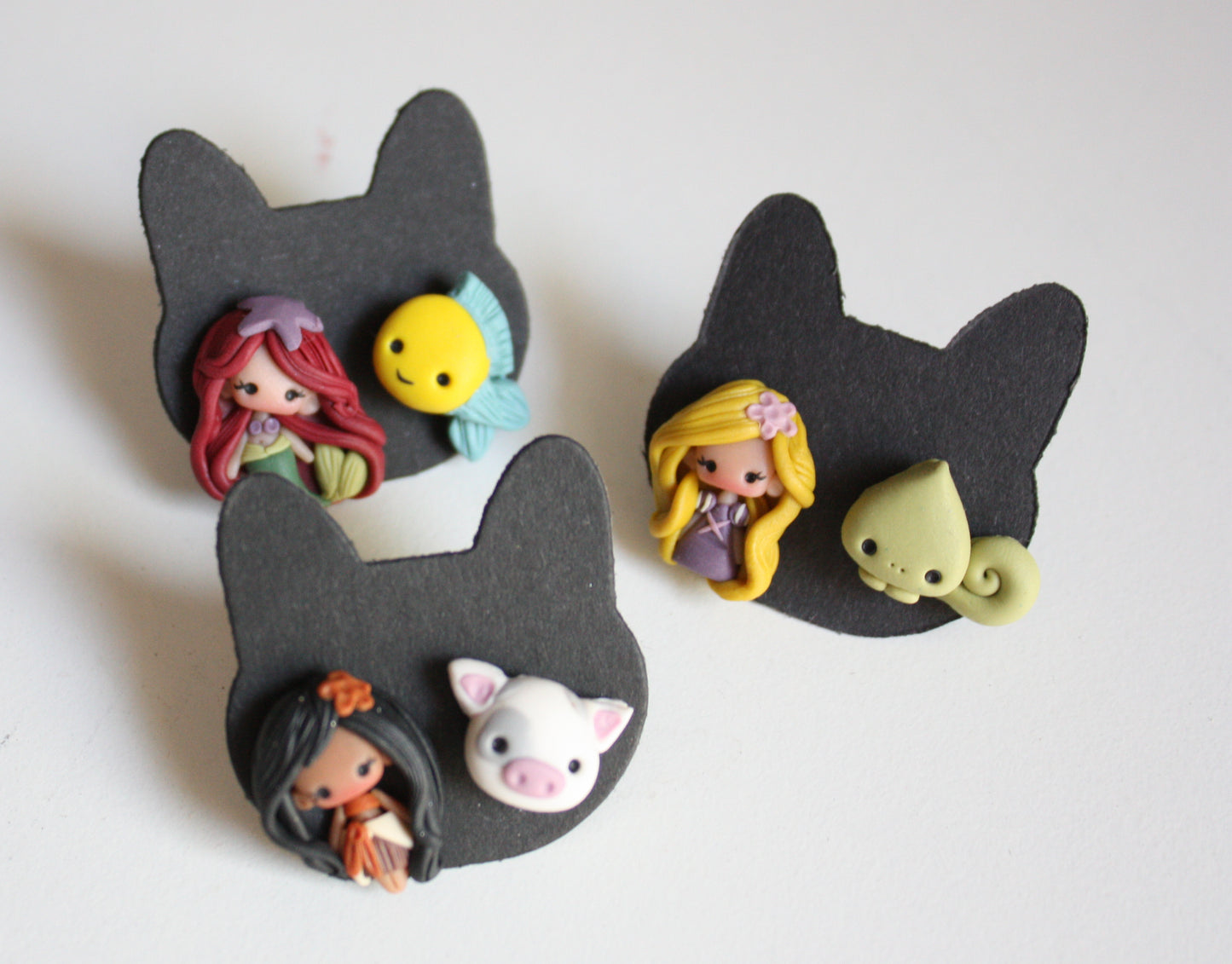 princess stud earrings