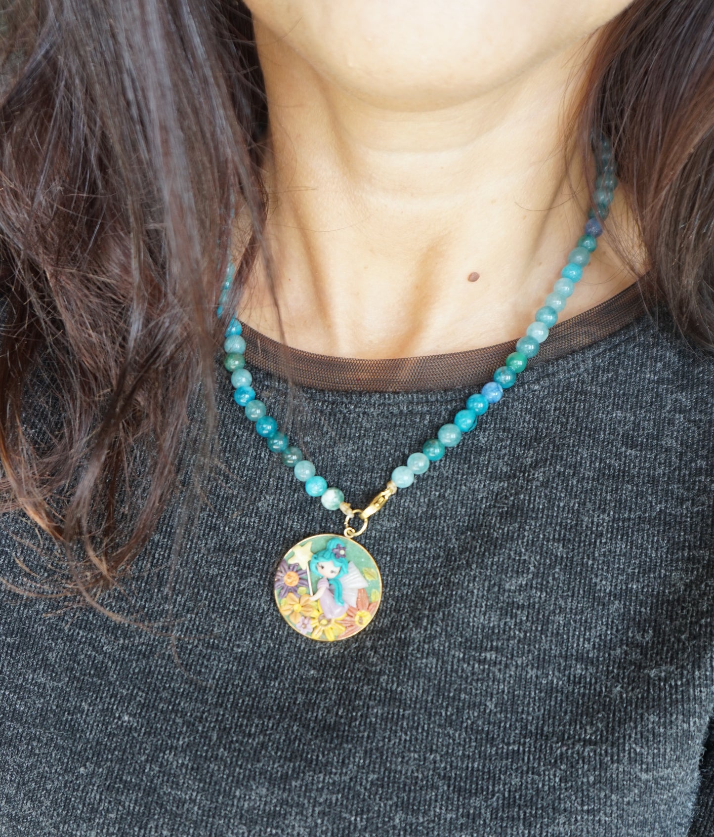 collana pietre dure con fatina