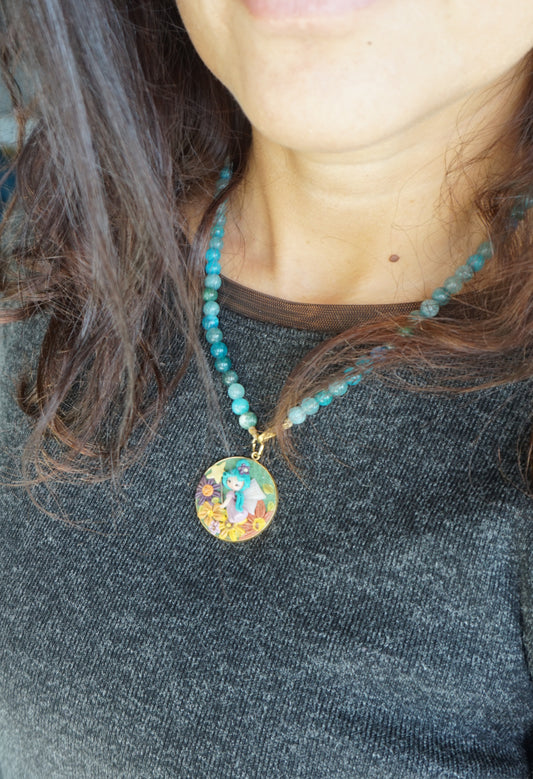 collana pietre dure con fatina