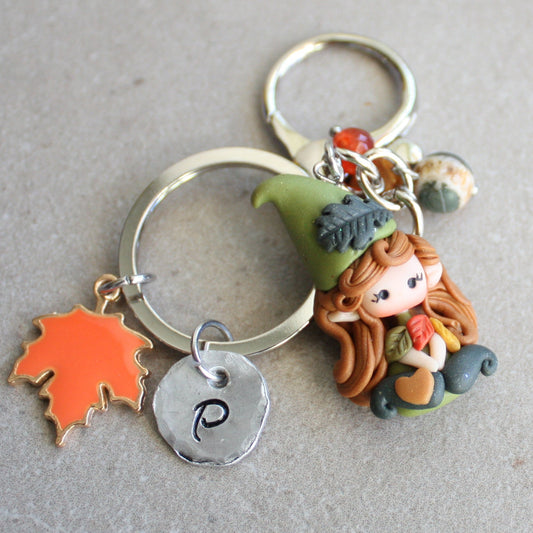 portachiavi gnoma e lettera