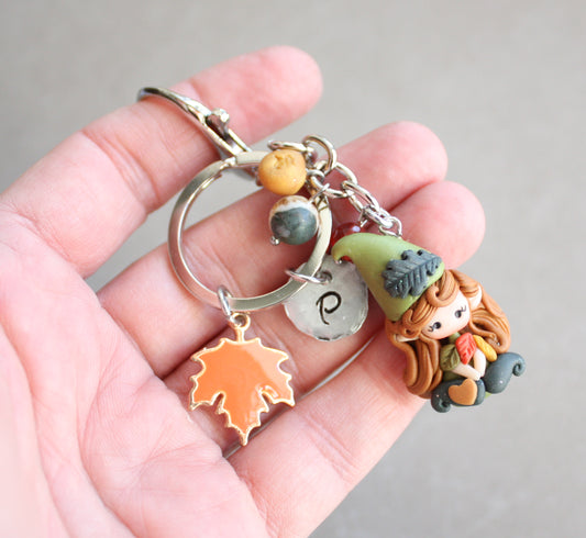 portachiavi gnoma e lettera