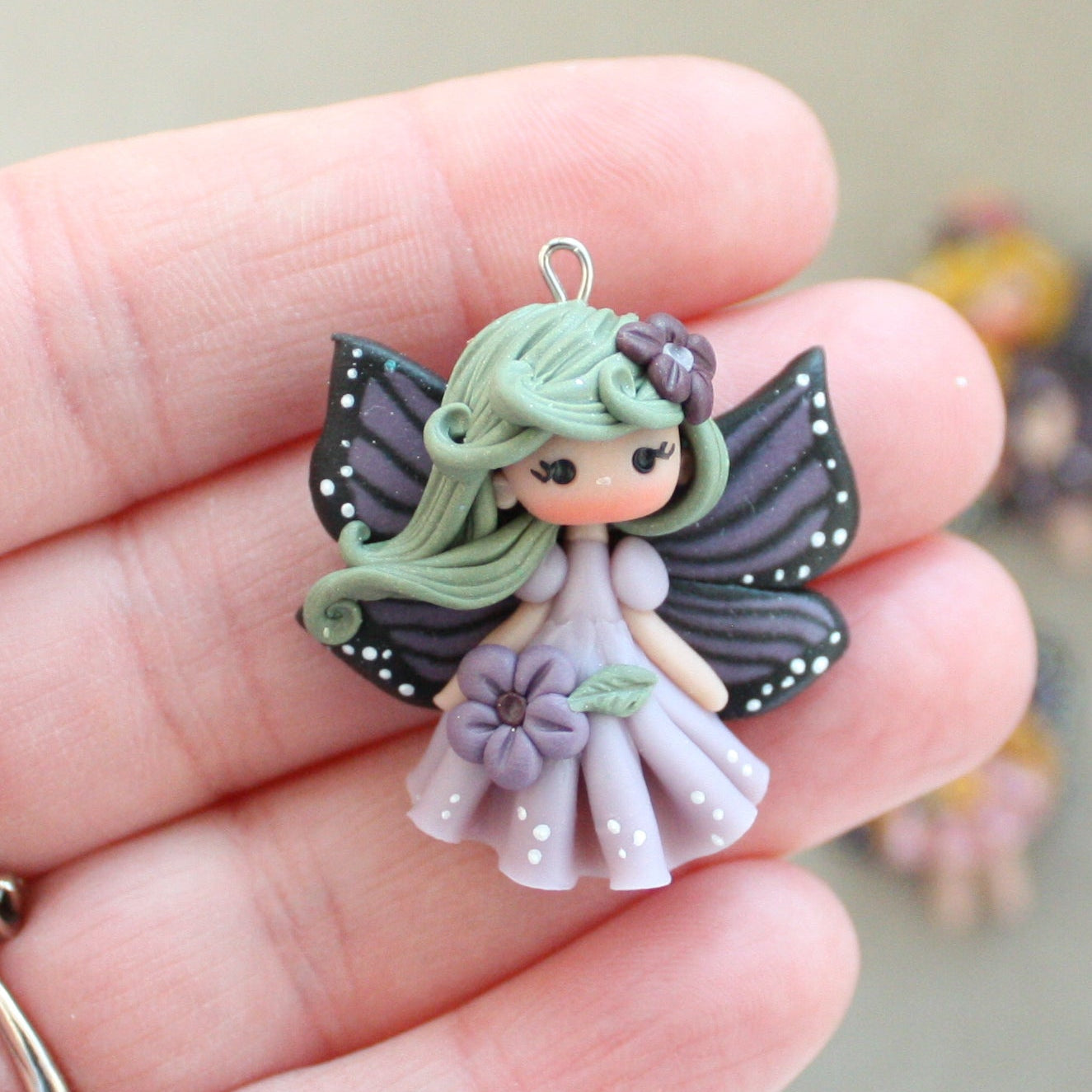 COLLANA fatina fimo farfalla