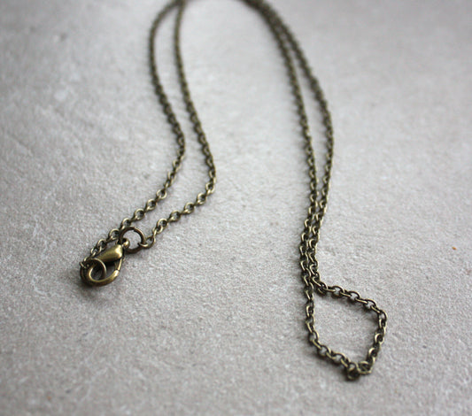 bronze simple chain- Base for necklace