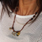 Short necklace, also wearable as a bracelet.