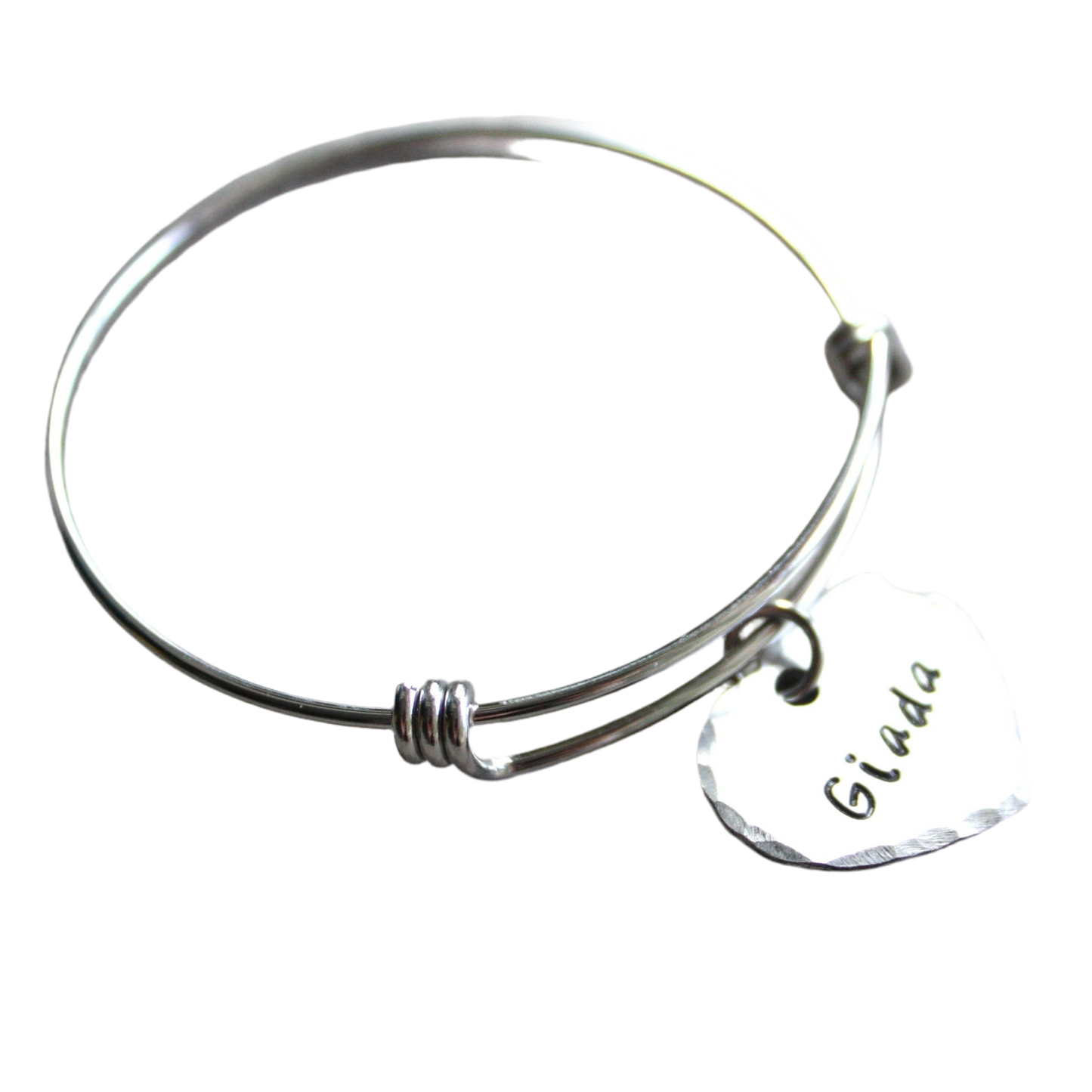 Adjustable bangle with name