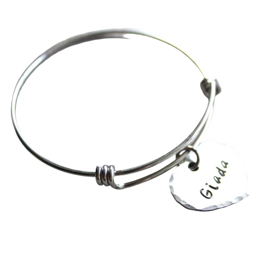 Adjustable bangle with name