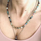 Stainless steel and gemstone beaded necklace