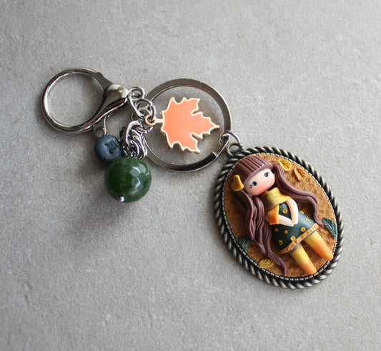 Portachiavi con doll in fimo