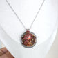 Stainless Steel Necklace with Handmade Polymer Clay Autumn Fairy Cameo
