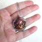 Stainless Steel Necklace with Handmade Polymer Clay Autumn Fairy Cameo
