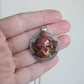 Stainless Steel Necklace with Handmade Polymer Clay Autumn Fairy Cameo