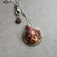 Stainless Steel Necklace with Handmade Polymer Clay Autumn Fairy Cameo