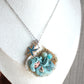Stainless Steel Necklace with Real Seashell, Handmade Polymer Clay Mermaid, Sand and Resin Details