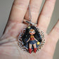 Stainless Steel Necklace with Handmade Polymer Clay Wonder Woman