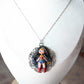 Stainless Steel Necklace with Handmade Polymer Clay Wonder Woman