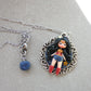 Stainless Steel Necklace with Handmade Polymer Clay Wonder Woman