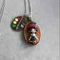 Collana in acciaio inox con cammeo Frida Kahlo II