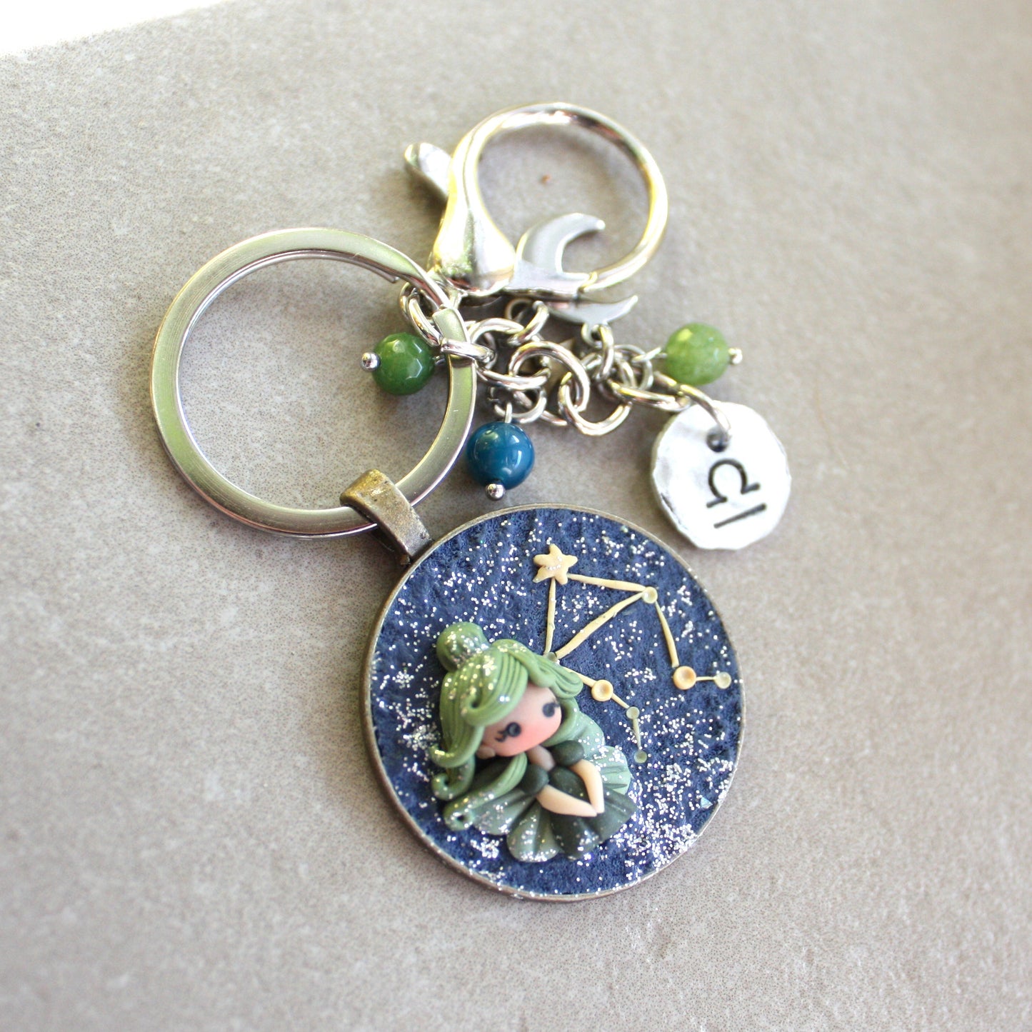 Zodiac keychain – made to order-choose your sign
