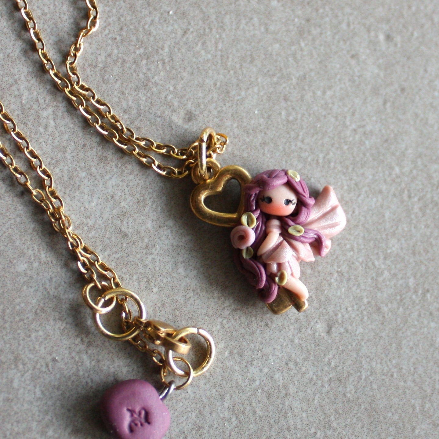 stainless steel fairy necklace